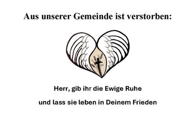 Verstorbene aus unserer Gemeinde